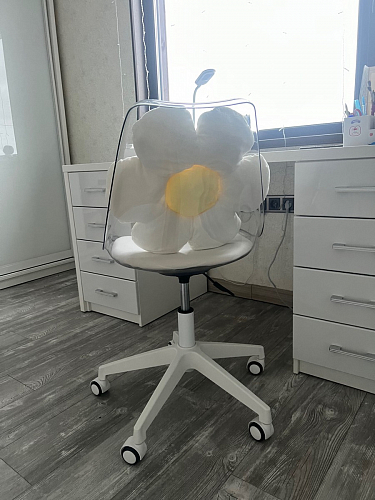 Компьютерное кресло Kolin с подушкой clear / white фото покупателя 273