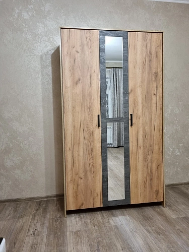 Шкаф Таика дуб золотой / камень темный фото покупателя 33