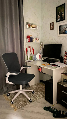 Компьютерное кресло Konfi blue / white фото покупателя 60