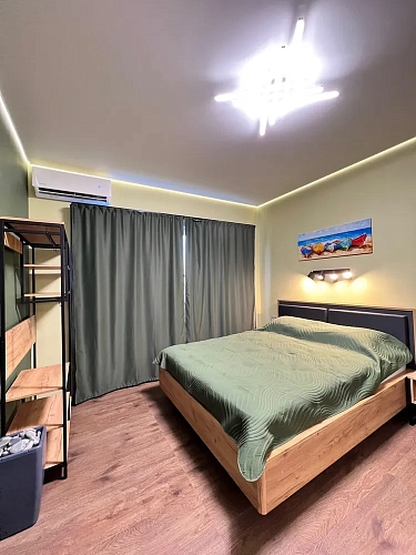 Полутораспальная кровать Клауд 140х200 парящая дуб крафт золотой / антрацит фото покупателя 15
