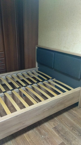 Полутораспальная кровать Клауд 140х200 парящая дуб крафт золотой / антрацит фото покупателя 557