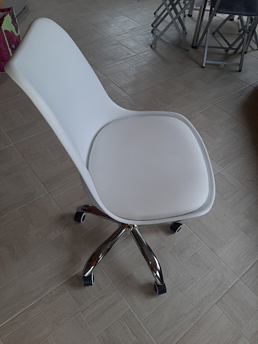 Компьютерное кресло Kolin с подушкой clear / white фото покупателя 306