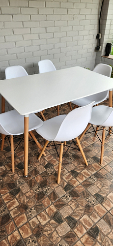 Стол Table 120 white / wood фото покупателя 6