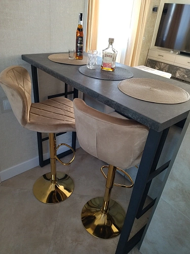Барный стул Porch dark beige / chrome фото покупателя 30