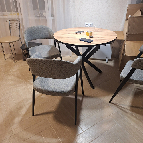 Стул на металлокаркасе Twin gray / black фото покупателя 85