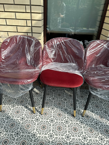 Стул на металлокаркасе Gabi wine red / black фото покупателя 743