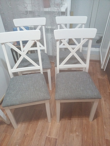 Деревянный стул Bern butter white / grey фото покупателя 10