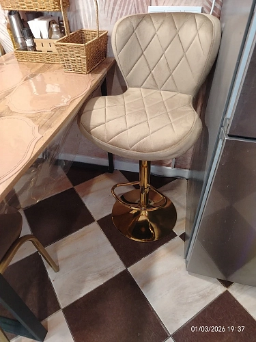 Барный стул Porch dark beige / chrome фото покупателя 23