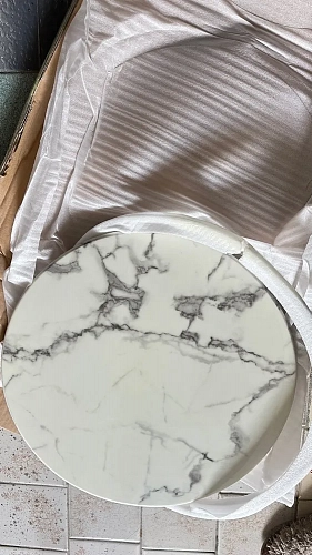 Журнальный столик Monika 50х55 marble / gold фото покупателя 2