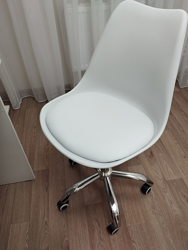 Компьютерное кресло Kolin с подушкой clear / white фото покупателя 246