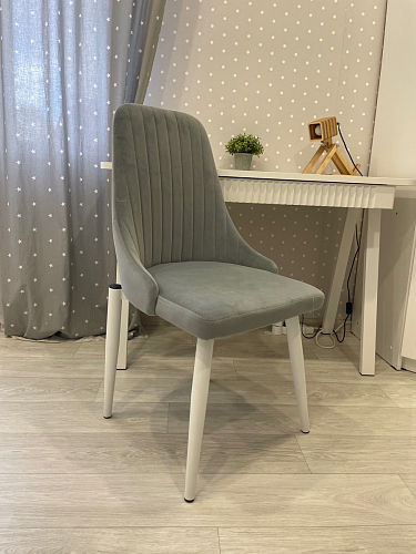 Стул на металлокаркасе Kora white / gray фото покупателя 596
