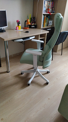 Компьютерное кресло Salta light green / white фото покупателя 26