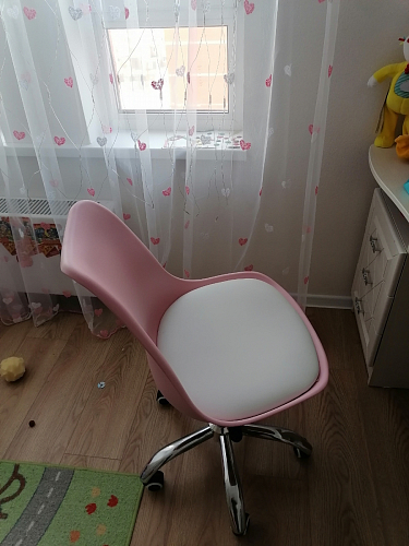 Компьютерное кресло Kolin с подушкой clear / white фото покупателя 508