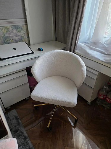 Компьютерное кресло Lika white teddy фото покупателя 30