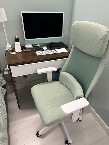 Компьютерное кресло Salta light green / white фото покупателя 17