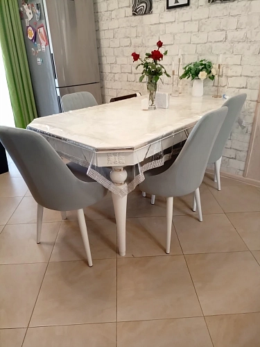 Стул на металлокаркасе Kora white / gray фото покупателя 60