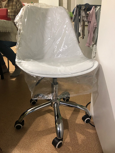 Компьютерное кресло Kolin с подушкой clear / white фото покупателя 119