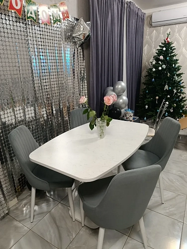 Стул на металлокаркасе Kora white / gray фото покупателя 49