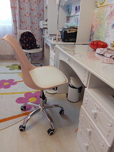 Компьютерное кресло Kolin с подушкой clear / white фото покупателя 531