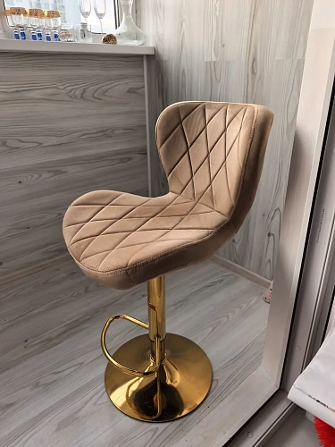 Барный стул Porch dark beige / chrome фото покупателя 6
