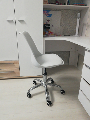 Компьютерное кресло Kolin с подушкой clear / white фото покупателя 90