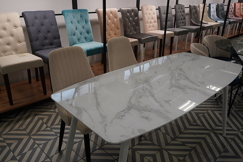 Стул на металлокаркасе Kora white / gray из шоурума 9