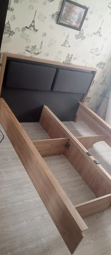 Полутораспальная кровать Клауд 140х200 парящая дуб крафт золотой / антрацит фото покупателя 106