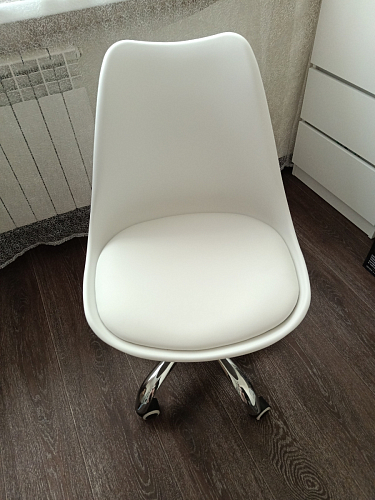 Компьютерное кресло Kolin с подушкой clear / white фото покупателя 409