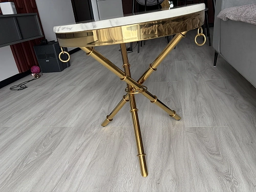 Журнальный столик Monika 50х55 marble / gold фото покупателя 7