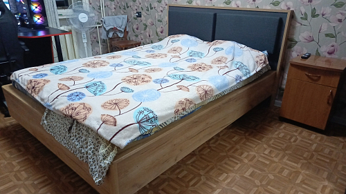Полутораспальная кровать Клауд 140х200 парящая дуб крафт золотой / антрацит фото покупателя 578