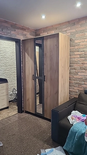 Шкаф Таика дуб золотой / камень темный фото покупателя 40