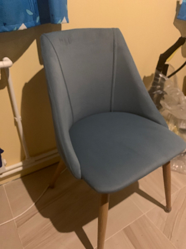 Стул на металлокаркасе Morgan light blue / black фото покупателя 2