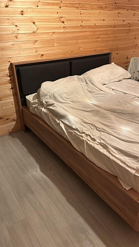 Полутораспальная кровать Клауд 140х200 парящая дуб крафт золотой / антрацит фото покупателя 327