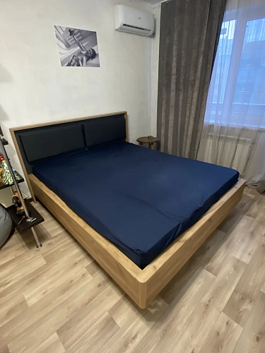 Полутораспальная кровать Клауд 140х200 парящая дуб крафт золотой / антрацит фото покупателя 180