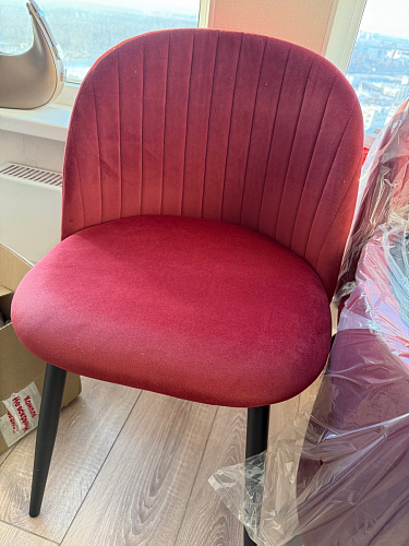 Стул на металлокаркасе Gabi wine red / black фото покупателя 677