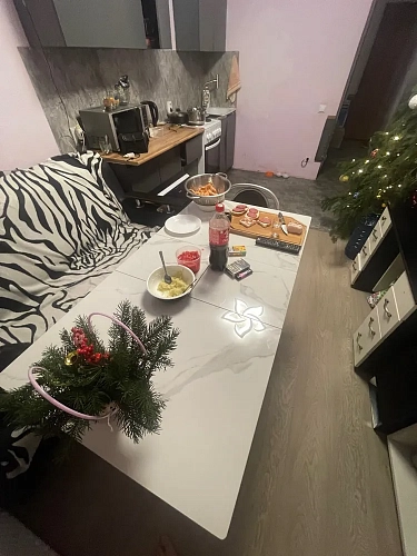Керамический стол Гардинг 100(130)x70 белый мрамор / черный фото покупателя 31