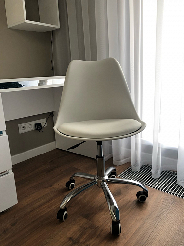 Компьютерное кресло Kolin с подушкой clear / white фото покупателя 239