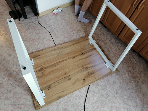 Деревянный стол Лота Лофт 140х80 белый матовый / бетон светлый фото покупателя 117