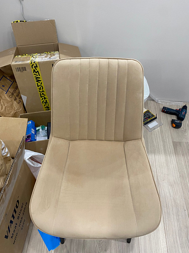 Стул на металлокаркасе Вейв латте (hl 70) / белый фото покупателя 239