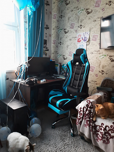 Компьютерное кресло Kano 1 light blue / black фото покупателя 83