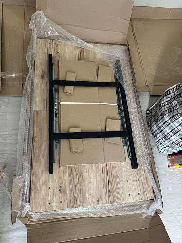 Деревянный стол Лота Лофт 140х80 белый матовый / бетон светлый фото покупателя 481