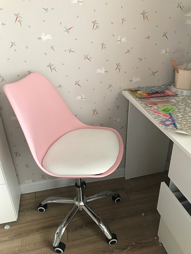 Компьютерное кресло Kolin с подушкой clear / white фото покупателя 507
