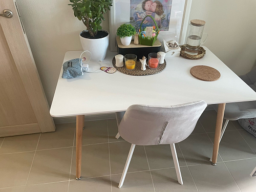 Стол Table 120 white / wood фото покупателя 25
