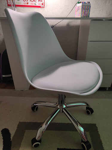 Компьютерное кресло Kolin с подушкой clear / white фото покупателя 225