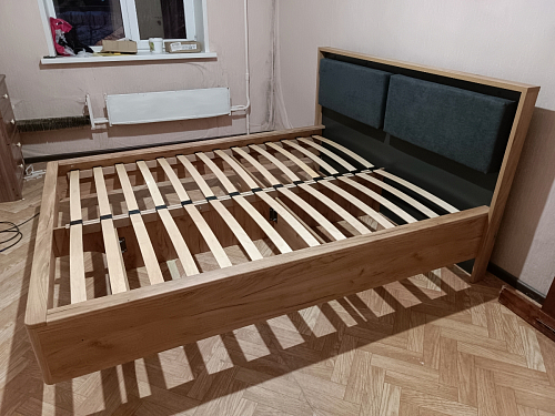 Полутораспальная кровать Клауд 140х200 парящая дуб крафт золотой / антрацит фото покупателя 784