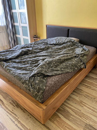 Полутораспальная кровать Клауд 140х200 парящая дуб крафт золотой / антрацит фото покупателя 277