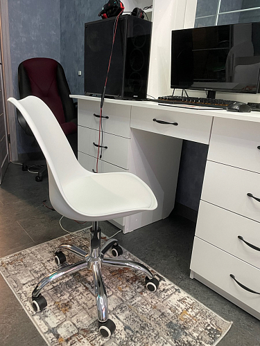 Компьютерное кресло Kolin с подушкой clear / white фото покупателя 125