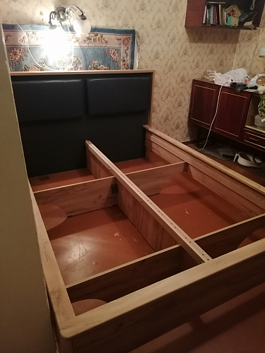 Полутораспальная кровать Клауд 140х200 парящая дуб крафт золотой / антрацит фото покупателя 692