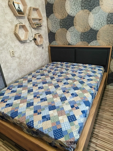Полутораспальная кровать Клауд 140х200 парящая дуб крафт золотой / антрацит фото покупателя 94