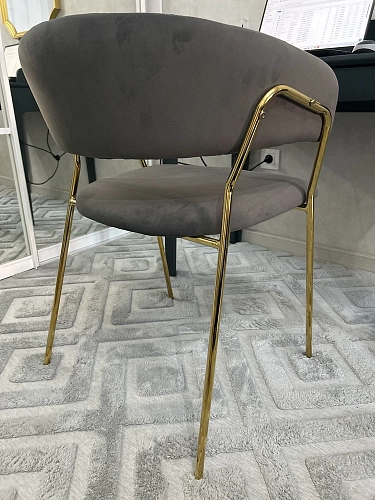 Стул на металлокаркасе Kamelia 1 black / gold фото покупателя 14